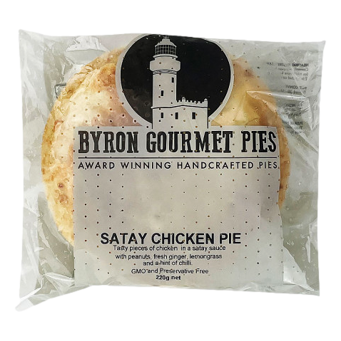 Byron Gourmet Pies – Chicken Satay Pie 220gm (not postable)