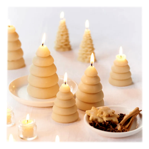 Queen B – 100% Beeswax Small Rolly Tree Candle ea