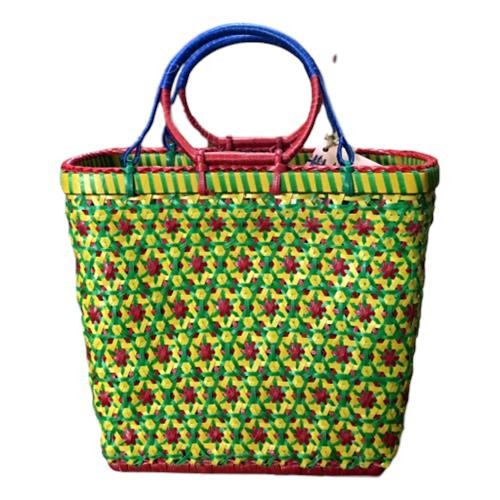 Mingalaba - Recycled Belongil Basket Yellow Green Small