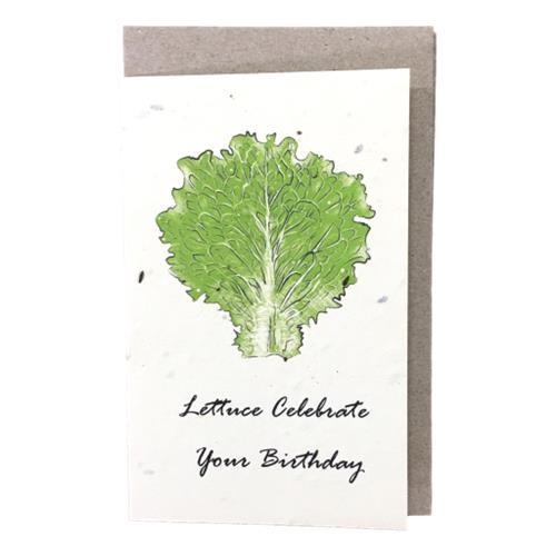 Paper-Go-Round - Seed Paper Greeting Card 'Lettuce Celebrate' ea