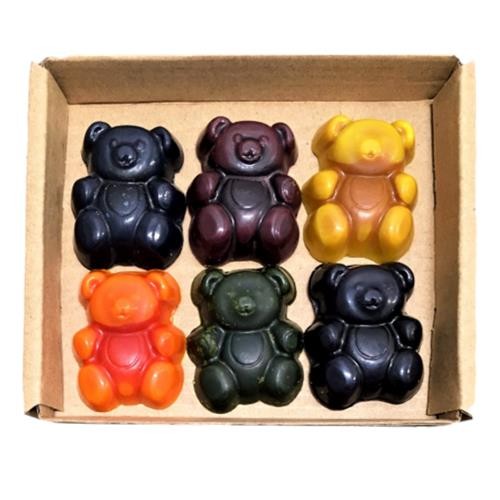 Eco Crayons - 100% Natural Plant Based Bears x 6
