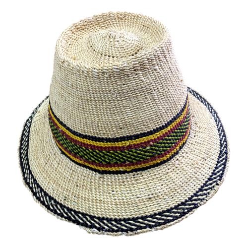 Bashiri - Bolga Hat Narrow Brim - Yellow Green