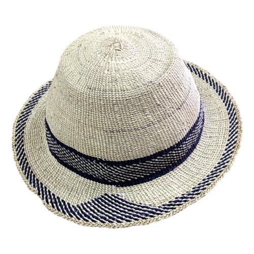Bashiri - Bolga Hat Narrow Brim - Blue