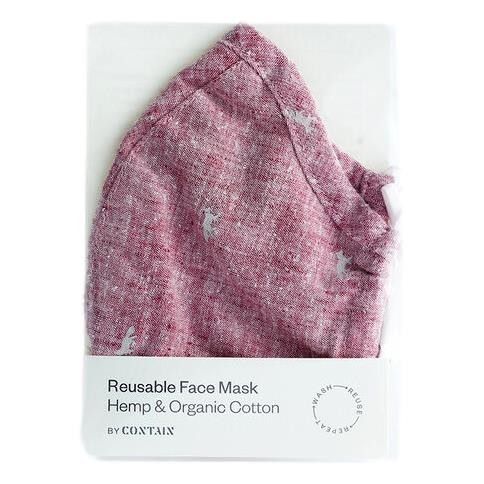 By Contain - Hemp & Organic Cotton Double Layer Mask Red Fox