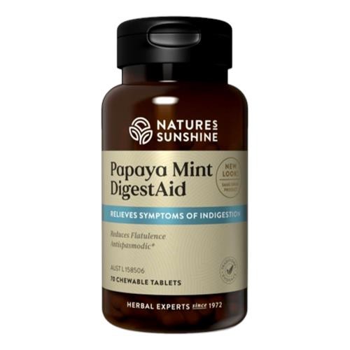 Natures Sunshine - Papaya Mint Digestaid 70 chewable
