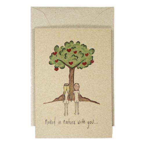 Deer Daisy - Naked in Nature With You Tree Card ea
