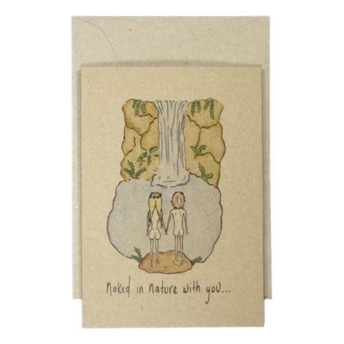 Deer Daisy - Naked In Nature With You Waterfall Card ea