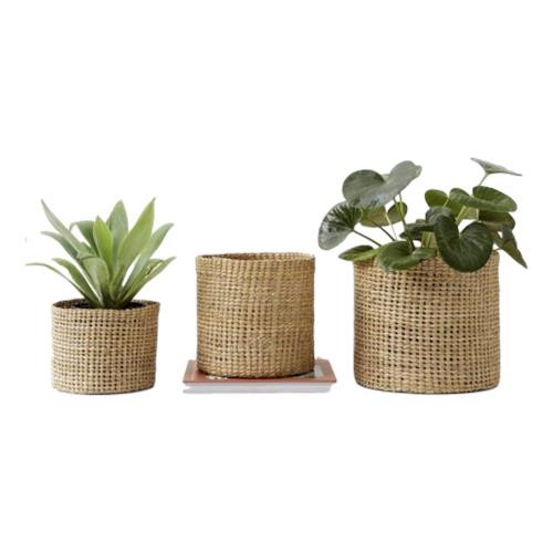 Dharma Door - Round Grass Baskets Tall x 2 (or individually)