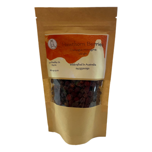 Black Bear Herbals - Wildcrafted Hawthorn Berries 100gm