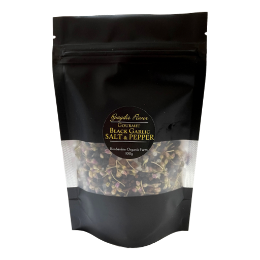 Gwydir River - Salt & Pepper with Freeze Dried Garlic Flowers 100gm