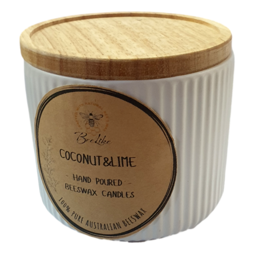 BeeLike - Hand Poured Beeswax Candle Coconut & Lime 730gm