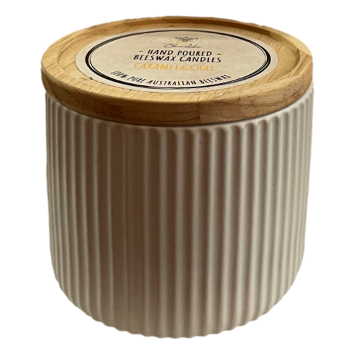 BeeLike - Hand Poured Beeswax Candle Caramel & Chai 730gm