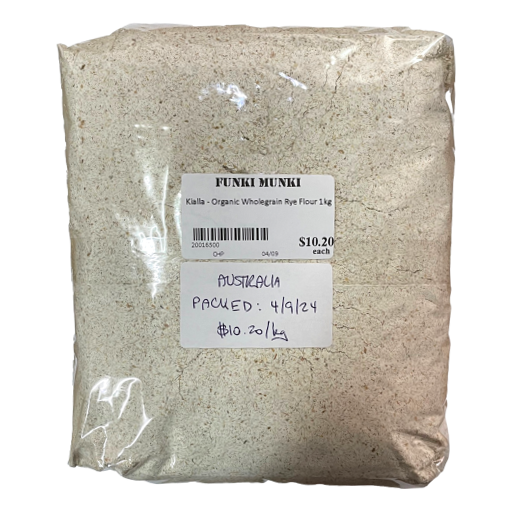 Kialla - Organic Wholegrain Rye Flour 1kg