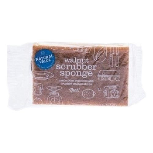 Natural Value - Walnut Scrubber Sponge ea