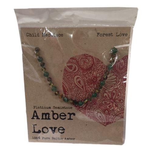 Amber Love - Amber Necklace Child - Forest Love 33cm