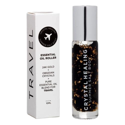 Summer Salt Body - Travel Obsidian + Essential Oil Roller 10ml
