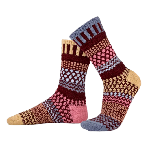 Solmate Socks - Crew Socks Adult Larkspur [Size:Small]