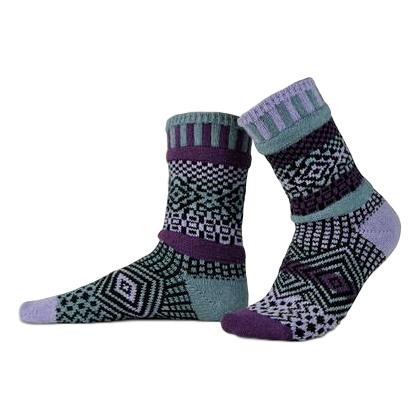 Solmate Socks - Crew Socks Adult Wisteria [Size:Small]