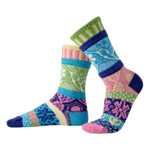 Solmate Socks - Crew Socks Adult Hummingbird [Size:Small]