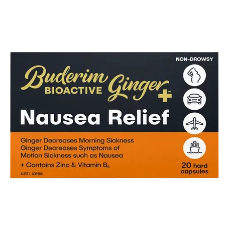 Buderim Ginger - Bioactive + Nausea Relief Capsules 20