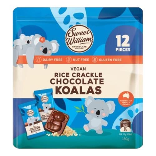 Sweet William - Rice Crackle Chocolate Koalas 180gm
