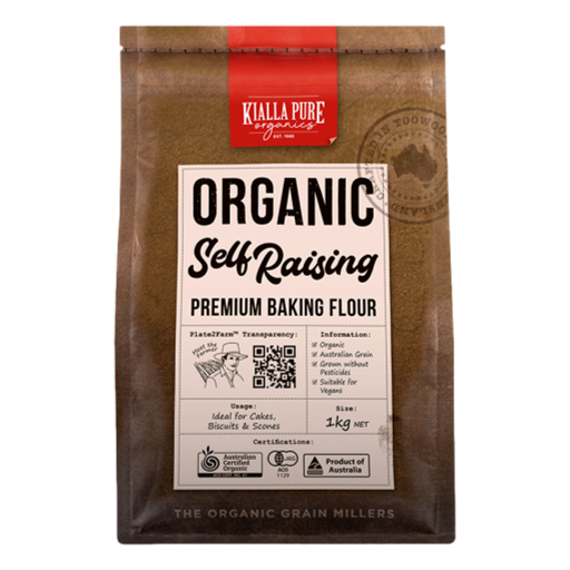 Kialla - Organic Self Raising Unbleached Flour 1kg