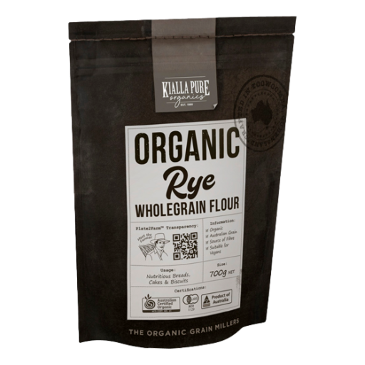 Kialla - Organic Wholegrain Rye Flour 700gm