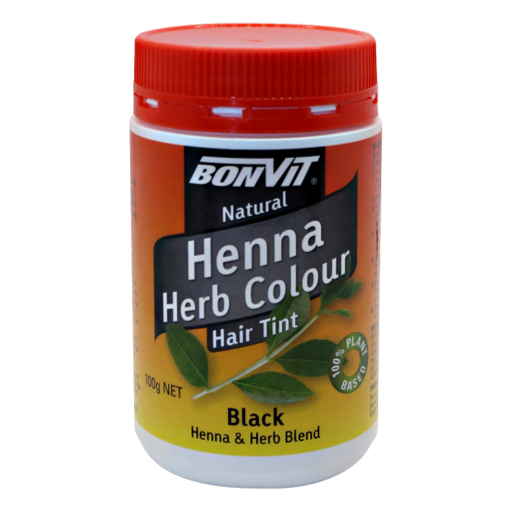 Bonvit - Henna Herb Colour Hair Tint (100% Henna) Black 100gm
