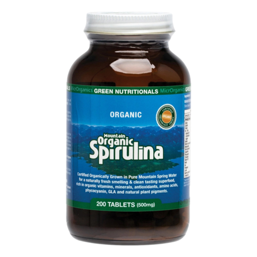 Green Nutritionals - Mountain Organic Spirulina 200 tabs