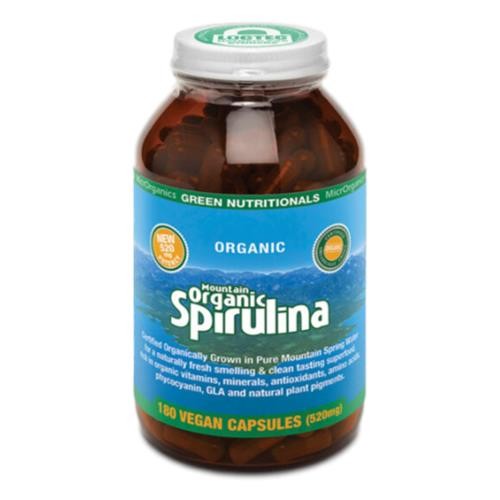 Green Nutritionals - Mountain Organic Spirulina caps 180