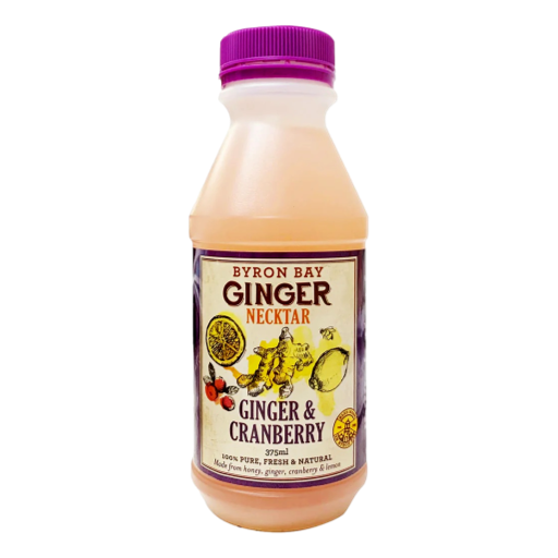Byron Bay Ginger – Ginger & Cranberry Necktar 375ml (not postable)