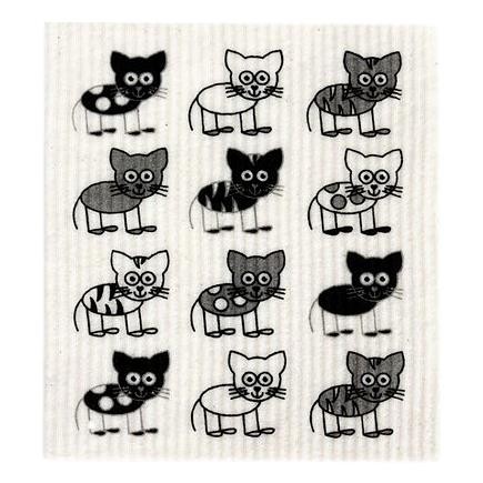 RetroKitchen - 100% Biodegradable Dishcloth Cat ea