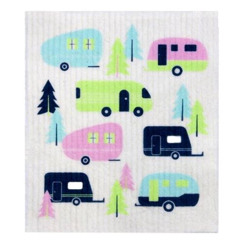 RetroKitchen - 100% Biodegradable Dishcloth Caravan ea