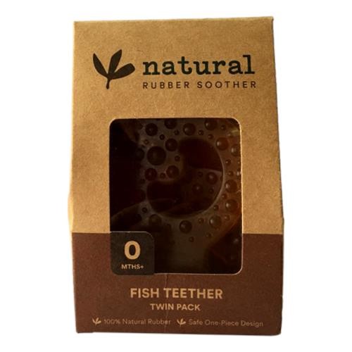 Natural Rubber - Teether - Fish x 2