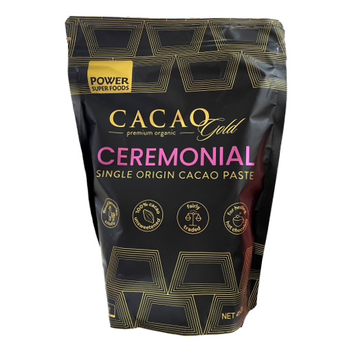 Power Super Foods - Organic Ceremonial Grade Cacao Paste Chunks 450gm