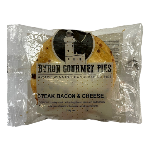 Byron Gourmet Pies - Steak Bacon & Cheese Pie 220gm (not postable)