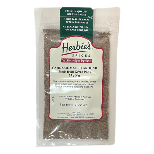 Herbies Spices - Cardamom Seed Green Ground 25gm