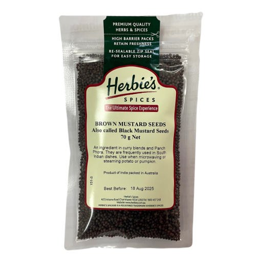 Herbies Spices – Mustard Seeds Brown 70g