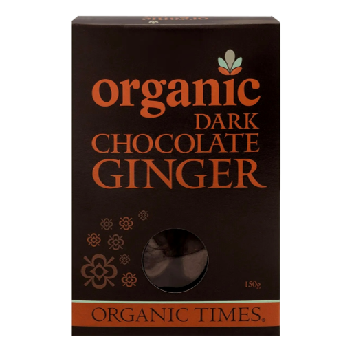 Organic Times - Dark Chocolate Ginger 150gm