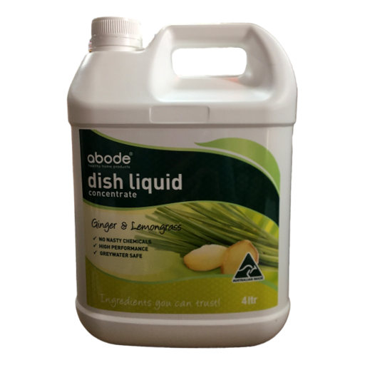 Abode – Dishwashing Liquid Ginger/Lemongrass 4ltr
