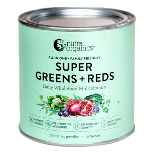 Nutra Organics - Super Greens + Reds Powder 300gm