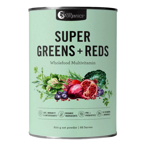 Nutra Organics - Super Greens + Reds Powder 600gm