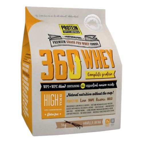 Protein Supplies - 360 Whey Powder Vanilla Bean 1kg