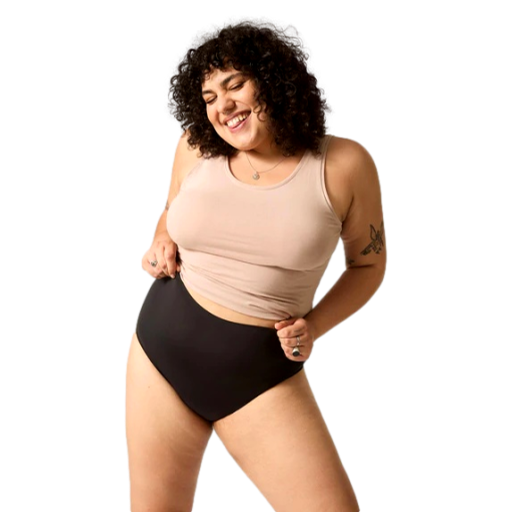 Modibodi - Seamfree Full Brief Heavy-Overnight Absorbancy Black [Size:26/6XL]