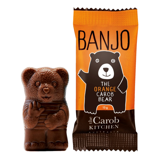 The Carob Kitchen - Carob Banjo Bear Orange 15gm