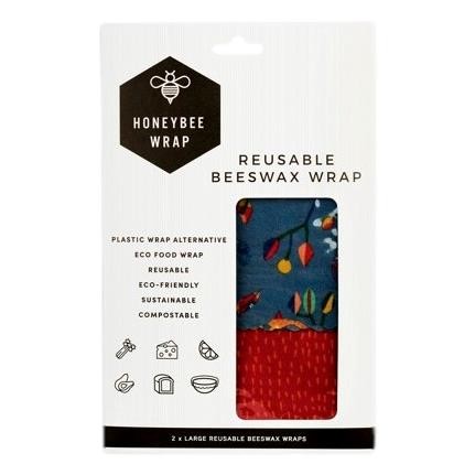 Honeybee Wrap - Reusable Beeswax Wrap Large x2