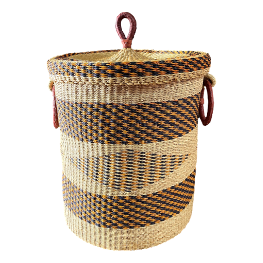 Bashiri - Bolga Laundry Basket Tokyo with lid
