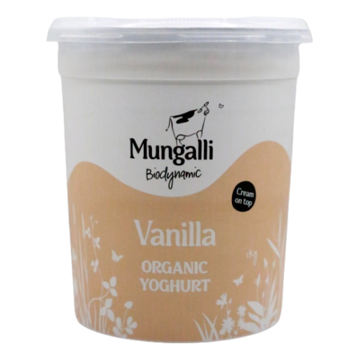 Mungalli Creek Dairy - Organic BD Yoghurt Vanilla 1kg (not postable)