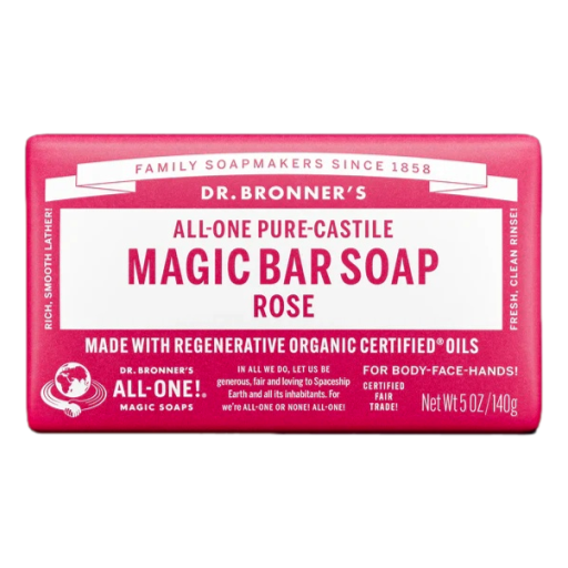 Dr Bronner - Hemp Soap Rose 140gm