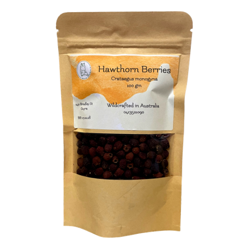 Black Bear Herbals - Wildcrafted Hawthorn Berries 100gm